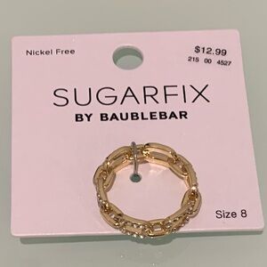 SUGAR FIX "Chain Link‎ Gem Accent" Ring (Nickel Free) NEW!!!